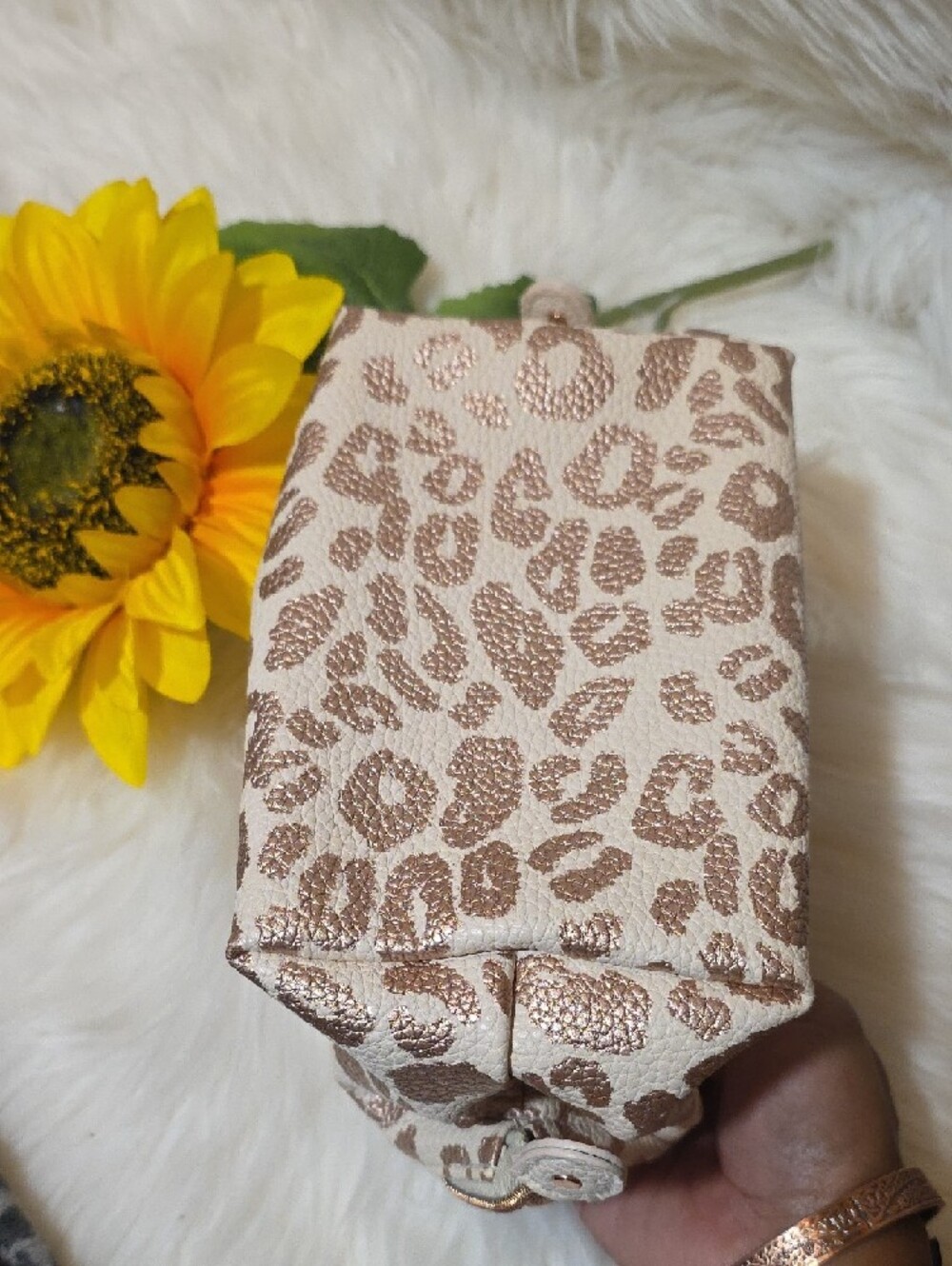 Sephora Rose Gold Leopard Cosmetic Pouch - Picture 7 of 8